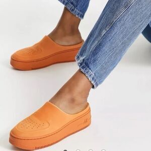 Nike Air Force 1 Women's Orange Slip-On Shoes Size 7.5